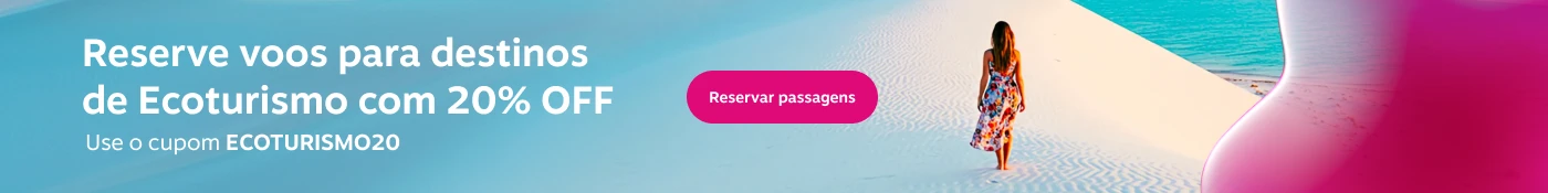 Voos para destinos de Ecoturismo com 20% OFF. Use o cupom ECOTURISMO20 e viaje para os ​Lençóis Maranhenses, Bonito, Foz do Iguaçu e Jalapão, imagem clicável, ir para https://www.livelo.com.br/ofertas-passagens?destination=SLZ%2CIGU%2CPMW%2CBYO