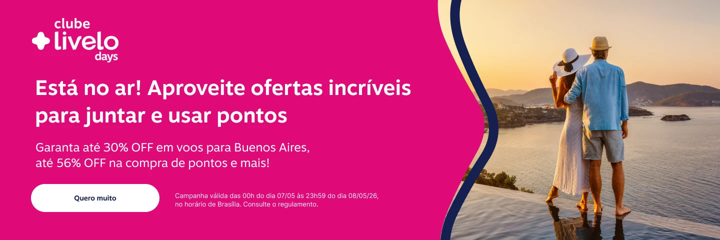 Está no ar! Aproveite ofertas incríveis para juntar e usar pontos. Garanta vantagens pra viajar, juntar pontos e mais