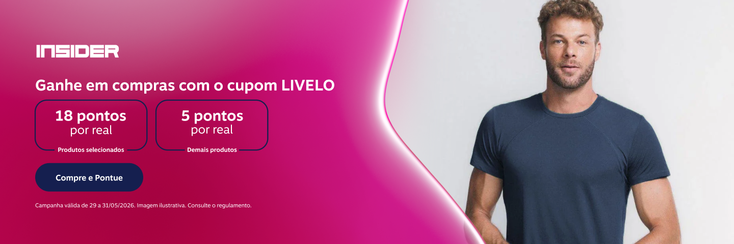 Ganhe em suas compras com o cupom LIVELO: 18 pontos por real em produtos selecionados e 5 pontos por real nos demais produtos