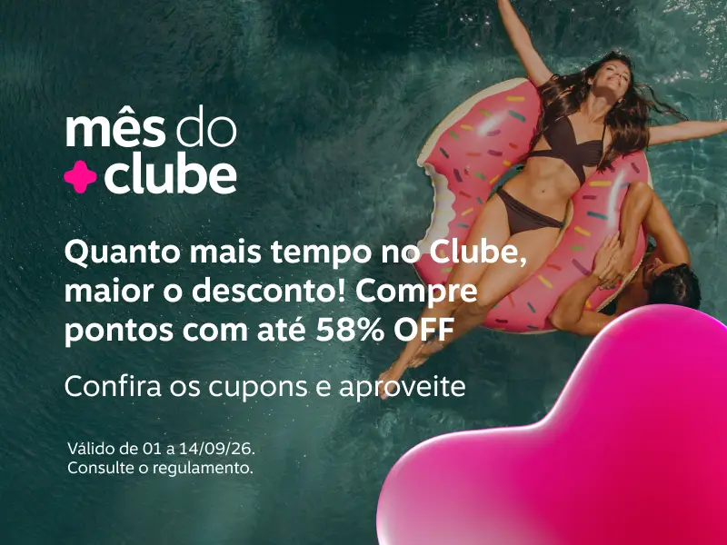 Quanto mais tempo no Clube Livelo, mais desconto você ganha! Compre pontos com até 58% OFF! Confira o cupom exclusivo para seu tempo de casa