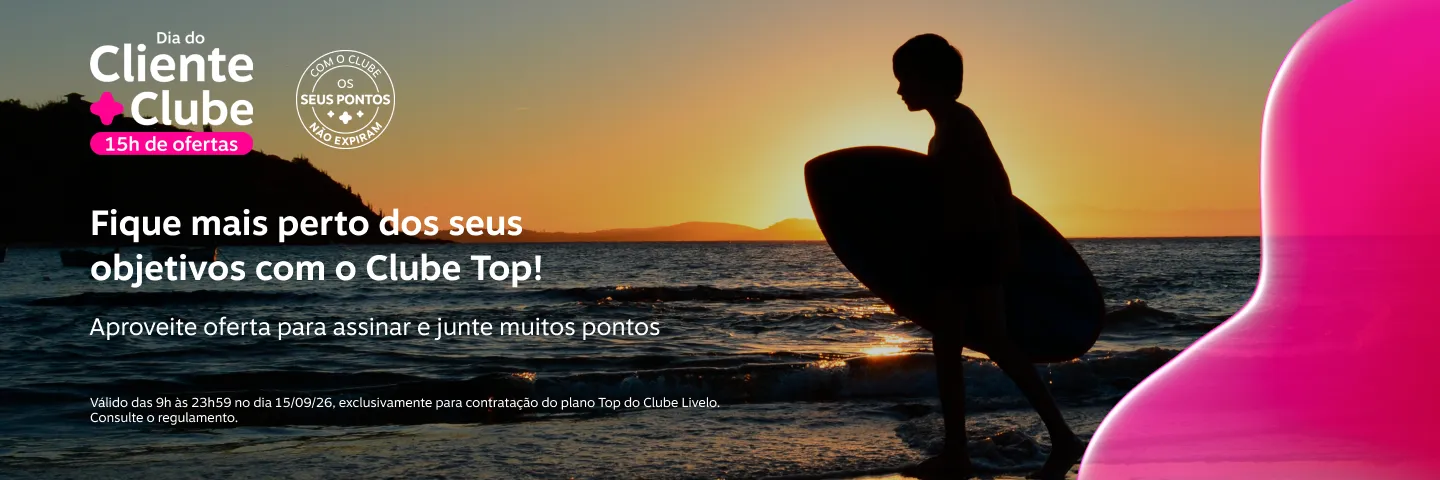 Banner promocional de adesão ao Clube Livelo