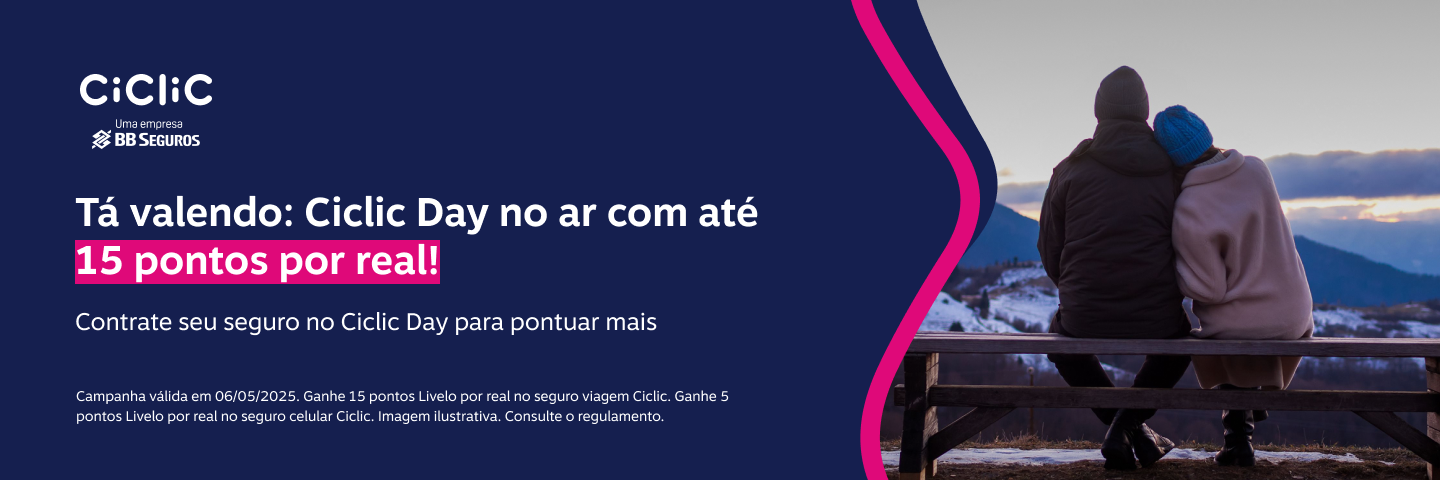  Tá valendo: Ciclic Day no ar com até 15 pontos por real!: Contrate seu seguro no Ciclic Day para pontuar mais