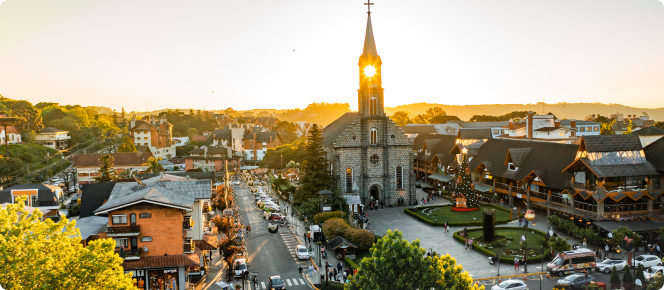 Vista aérea de Gramado
