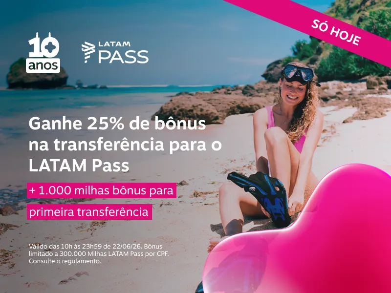 Transfira seus pontos para o LATAM Pass com