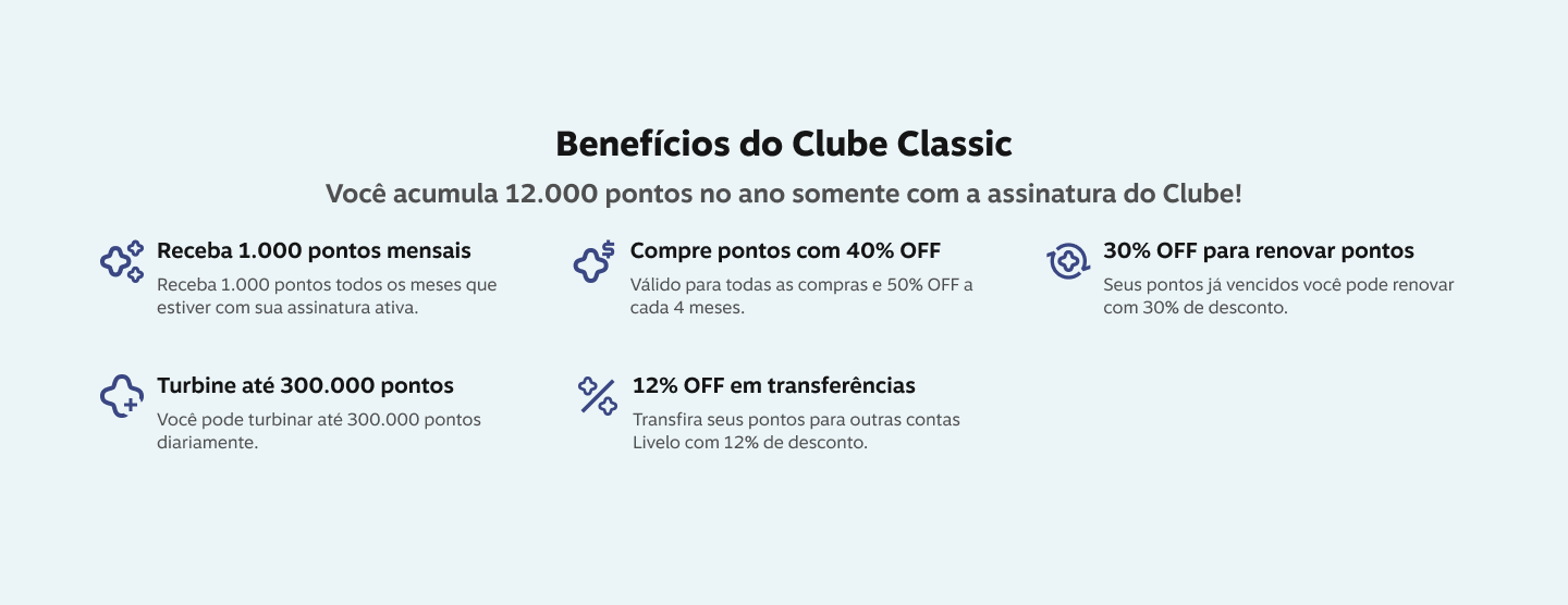 Confira aqui todos os benefícios do seu Clube Classic
