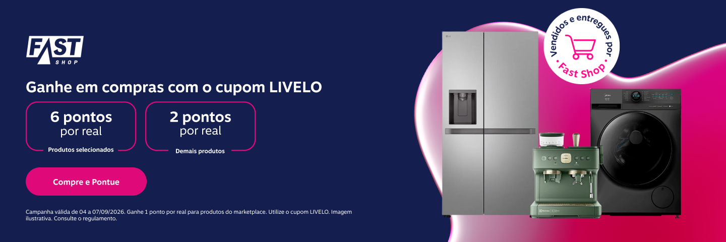Ganhe em compras com o cupom LIVELO: 6 pontos por real em produtos selecionados e 2 pontos por real para demais produtos