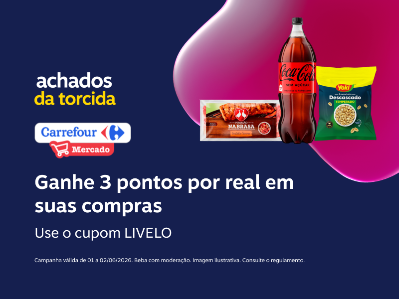 Ganhe 3 pontos por real em suas compras. Use o cupom LIVELO