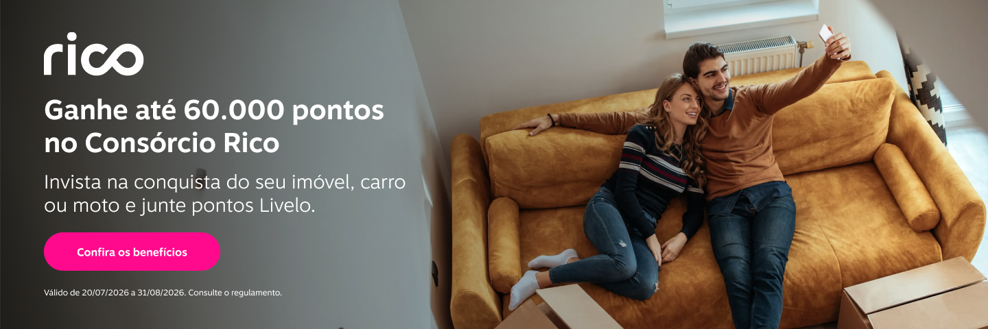 Ganhe até 60.000 pontos no Consórcio Rico