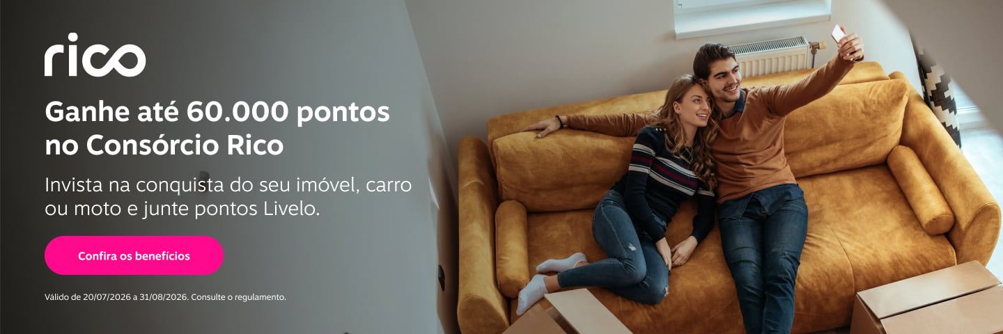 Ganhe até 60.000 pontos no Consórcio Rico