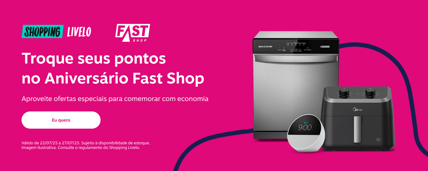 Shopping Livelo. Troque seus pontos no Aniversário Fast Shop. Aproveite ofertas especiais para comemorar com economia.