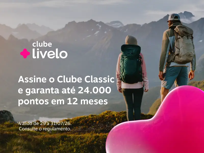 Assine o Clube Classic e garanta até 24.000 pontos em 12 meses.