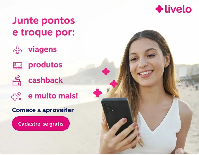 Viagens, produtos, cashback e muito mais