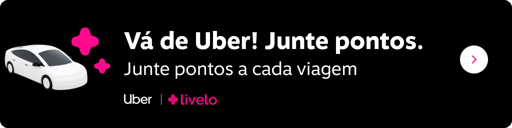 Vá de Uber! Junte pontos. Junte pontos a cada viagem., imagem clicável, ir para /uber