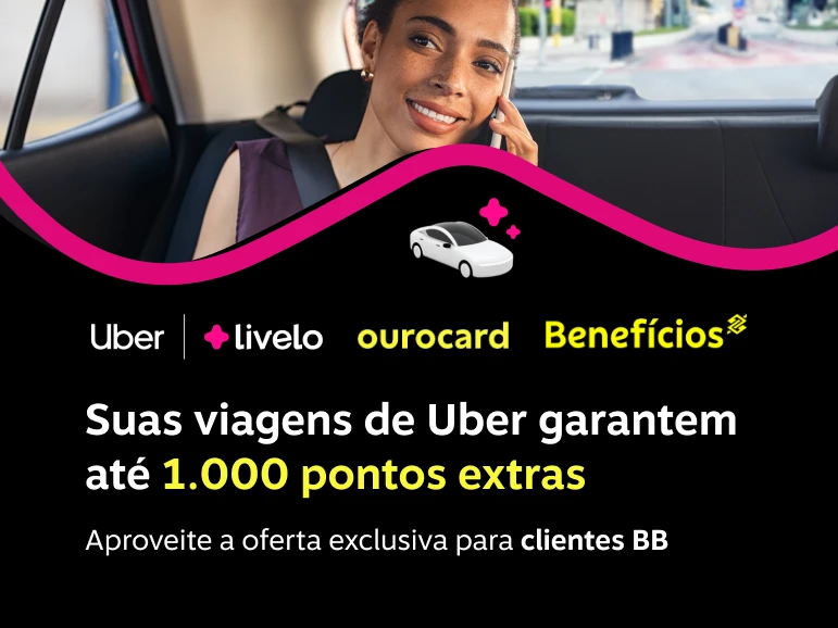 Suas viagens de Uber garantem até 1.000 pontos extras