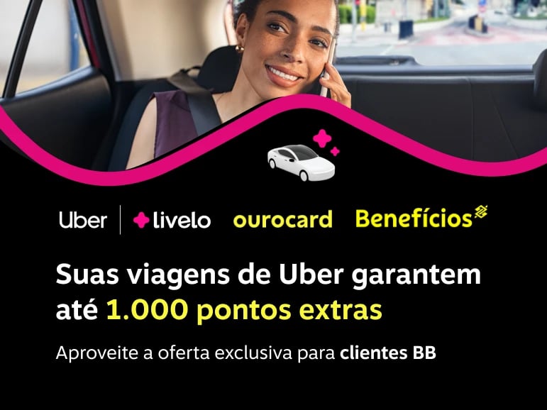 Suas viagens de Uber garantem até 1.000 pontos extras