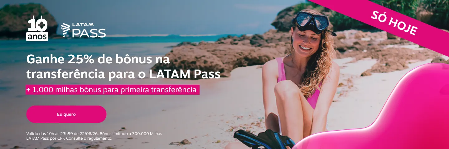 Transfira seus pontos para o LATAM Pass com