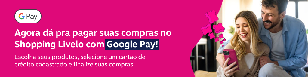 Novidade no ar: pague suas compras no Shopping com o Google Pay. Agora é só aproveitar com seu cartão de crédito cadastrado!