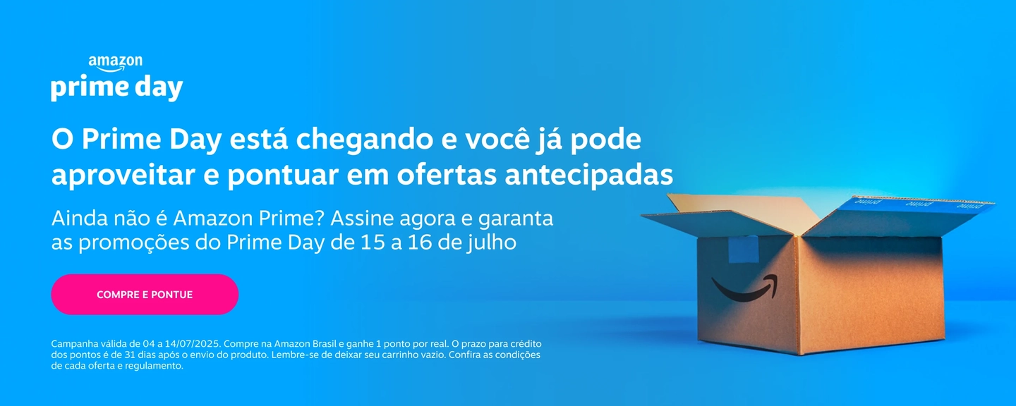 Prime Day está chegando para você comprar e ganhar muitos pontos! De 15 a 16 de julho, exclusivo para membros Amazon Prime e já tem ofertas antecipadas.