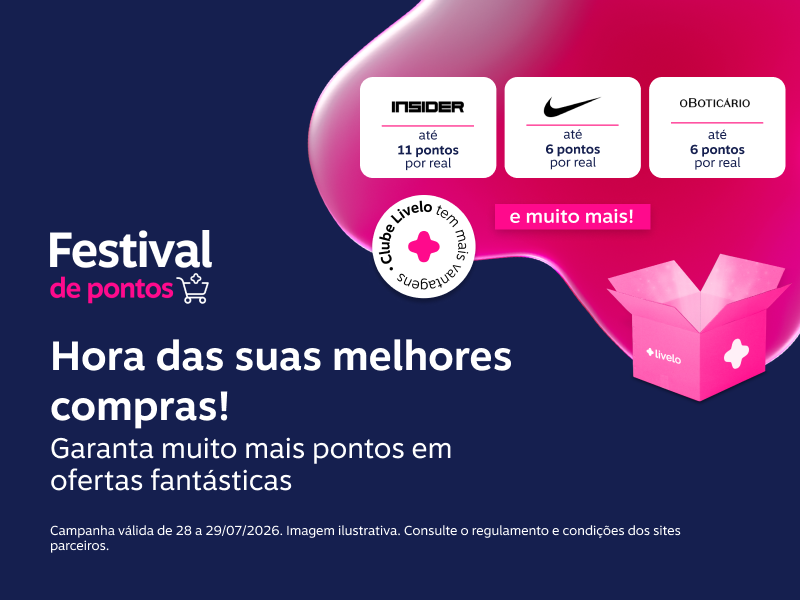 Hora das suas melhores compras! Garanta muito mais pontos em ofertas fantásticas