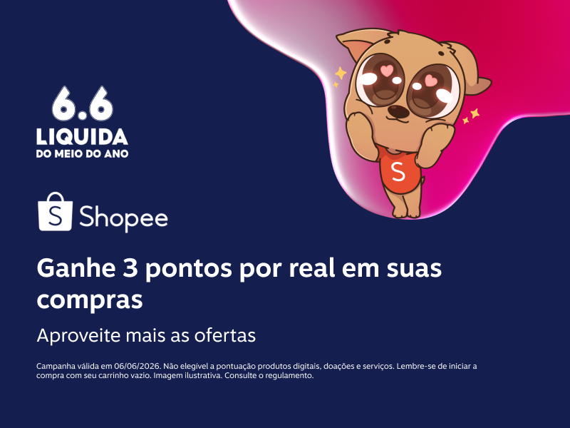 Ganhe 3 pontos por real em suas compras. Aproveite mais as ofertas