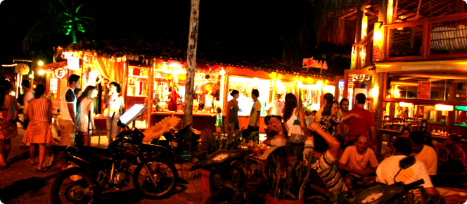 Bares à noite em Porto Seguro