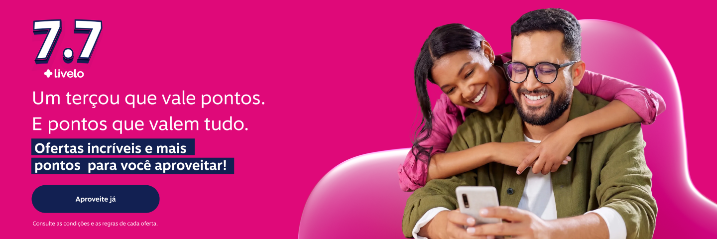 Ofertas incríveis e mais pontos para você aproveitar. Um terçou que vale pontos. E pontos que valem tudo.