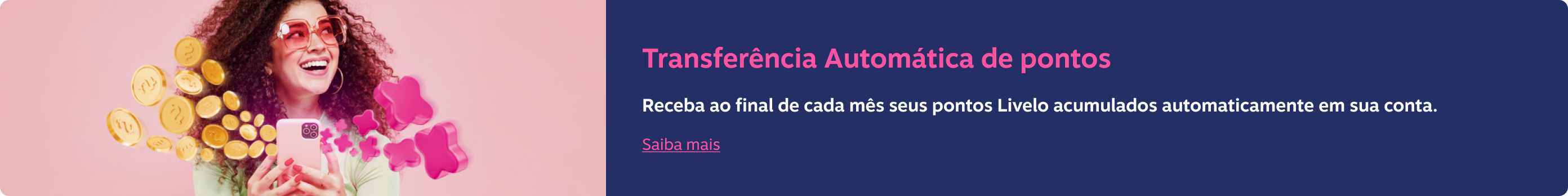 Banner de regras de transferência automática. Clique para ver mais detalhes.