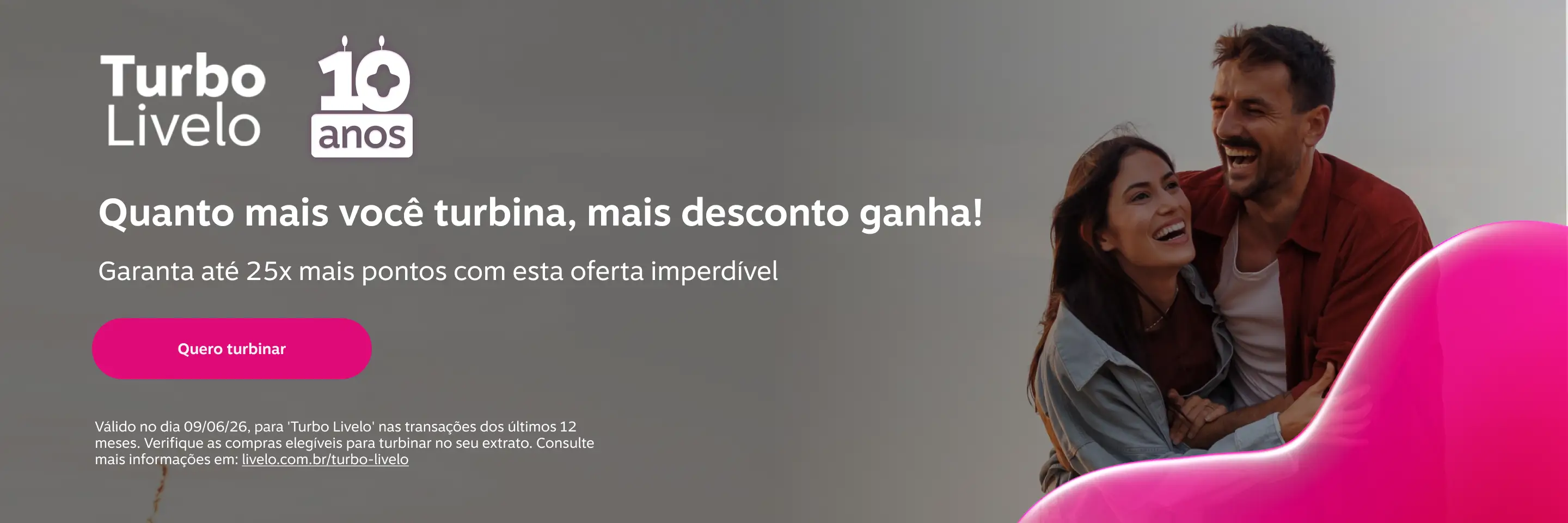 Quanto mais você turbina, mais desconto ganha! Garanta até 25x mais pontos com esta oferta imperdível