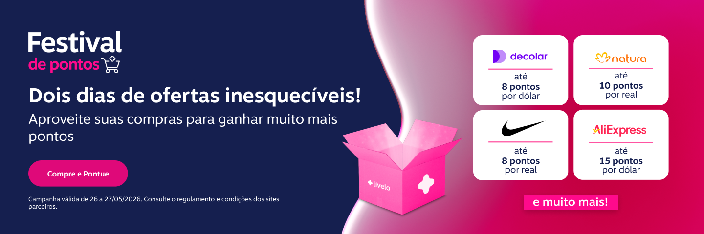 Dois dias de ofertas inesquecíveis! Aproveite suas compras para ganhar muito mais pontos