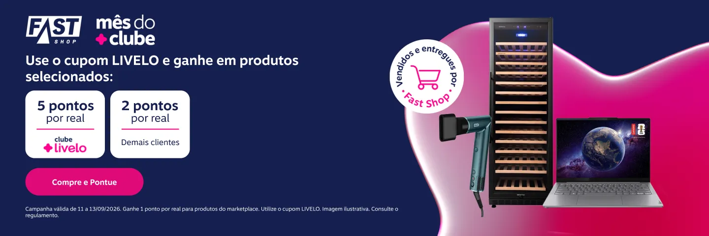 Use o cupom LIVELO e ganhe em produtos selecionados na Fast Shop: 5 pontos por real com Clube Livelo e 2 pontos por real demais clientes 