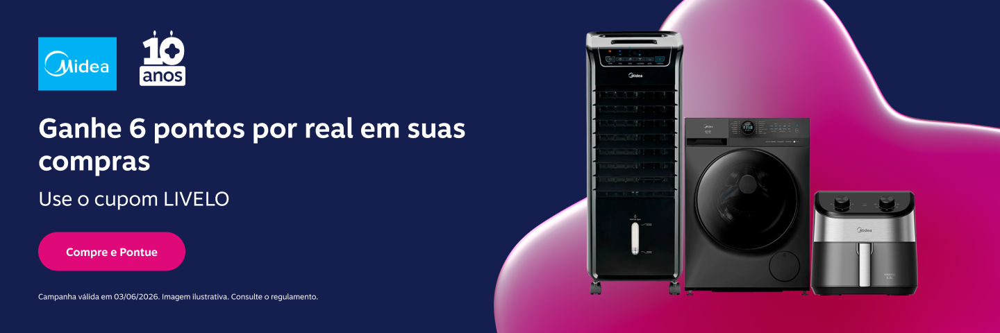 Ganhe 6 pontos por real em suas compras. Use o cupom LIVELO