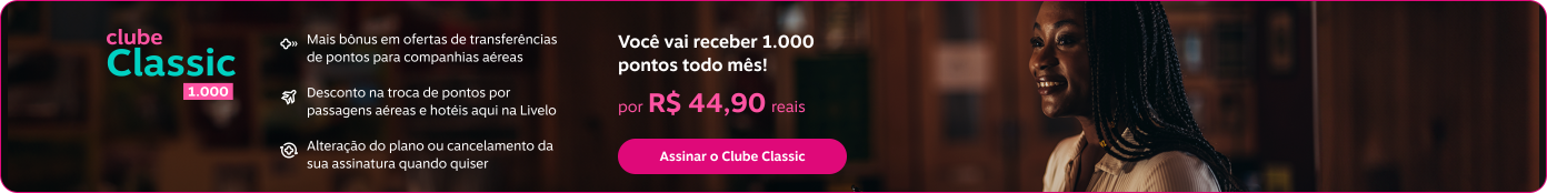 Banner Clube Livelo, imagem clicável, ir para /clube