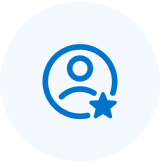 Illustration of a person with a star next to them.