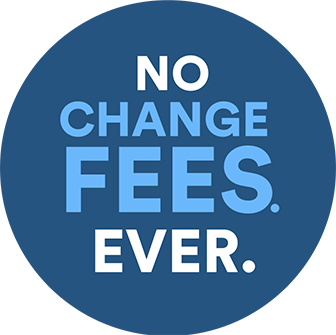 No change fees ever.
