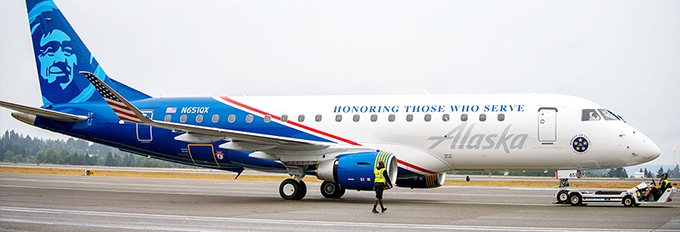 Honoring Those Who Serve Embraer 175 Livery aircraft