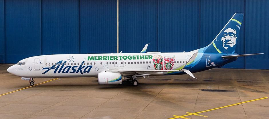 Starbucks Holiday Livery aircraft