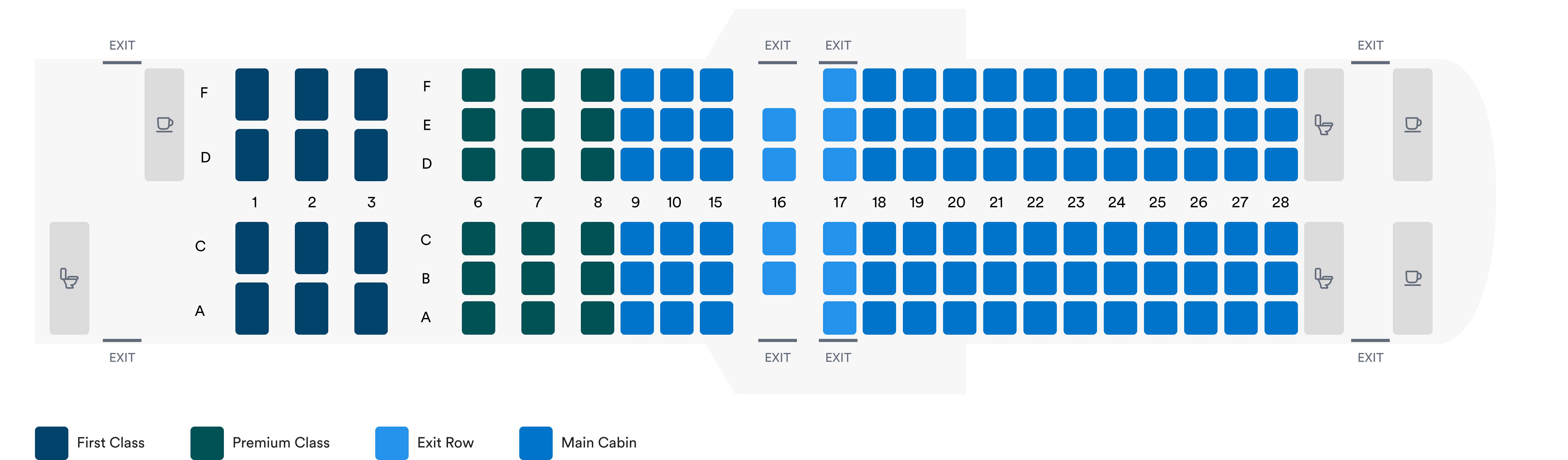 Seatmap of the Boeing 737-700