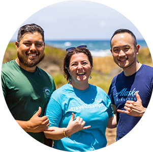 Empleados de Alaska en Hawaii