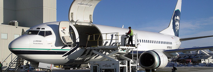 Boeing 737-400 combi aircraft