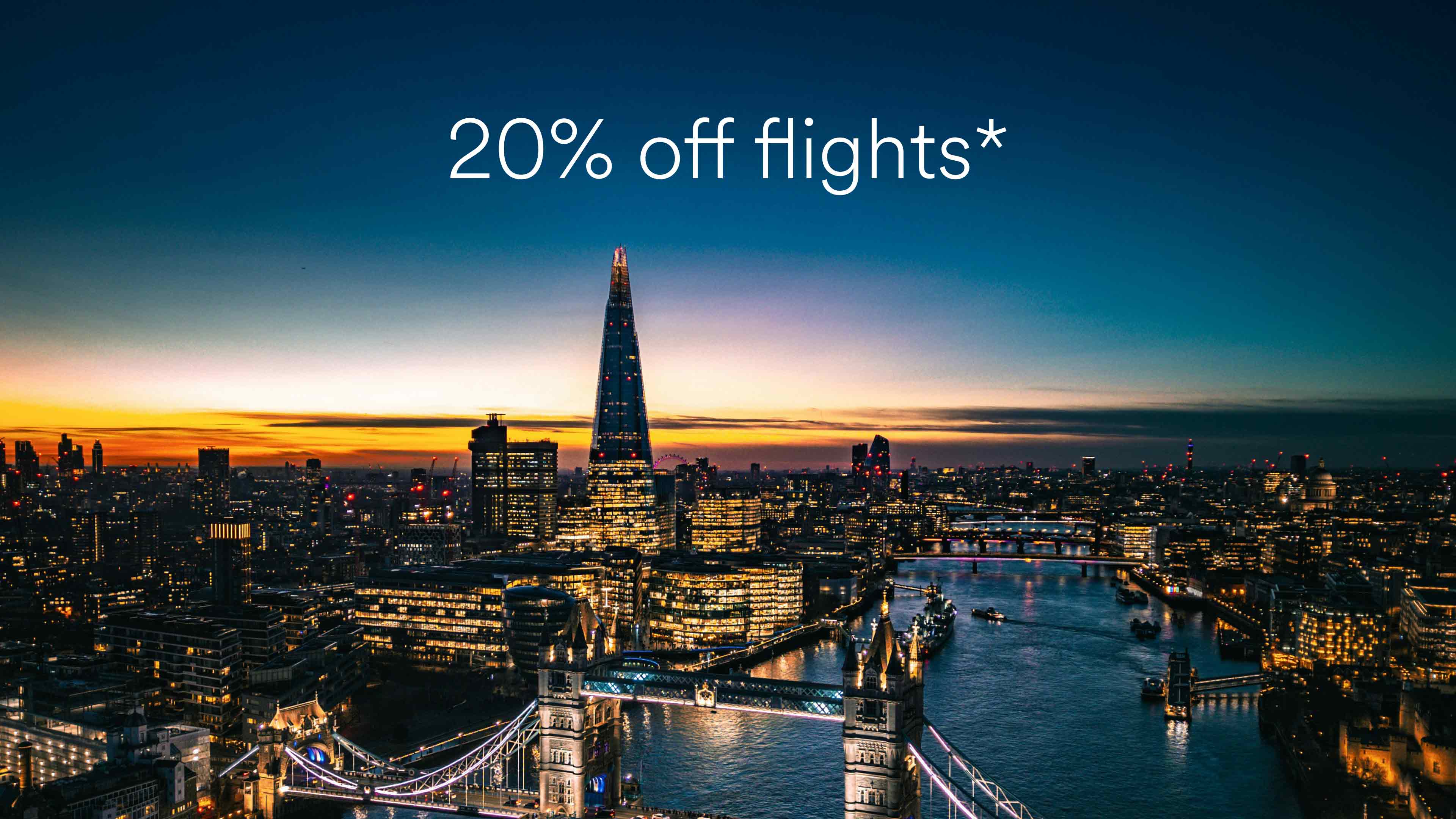 20% off Flights*
