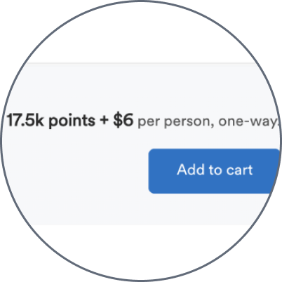 The number of miles for trip along with a Book button.