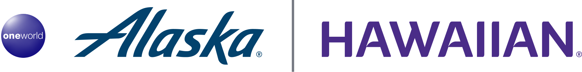 Oneworld Alaska and Hawaiian logo