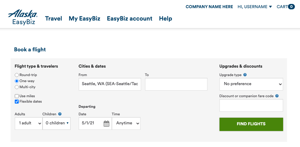 EasyBiz booking formlet