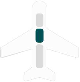 Icon of an airplane that the highlights Premium Class section