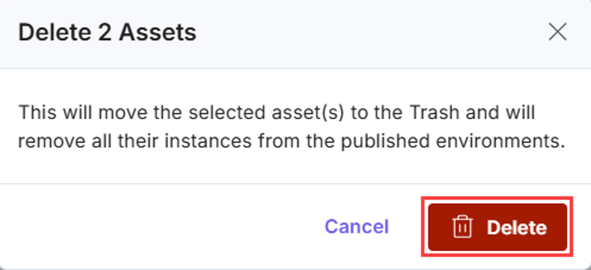 Bulk Delete Assets | Contentstack