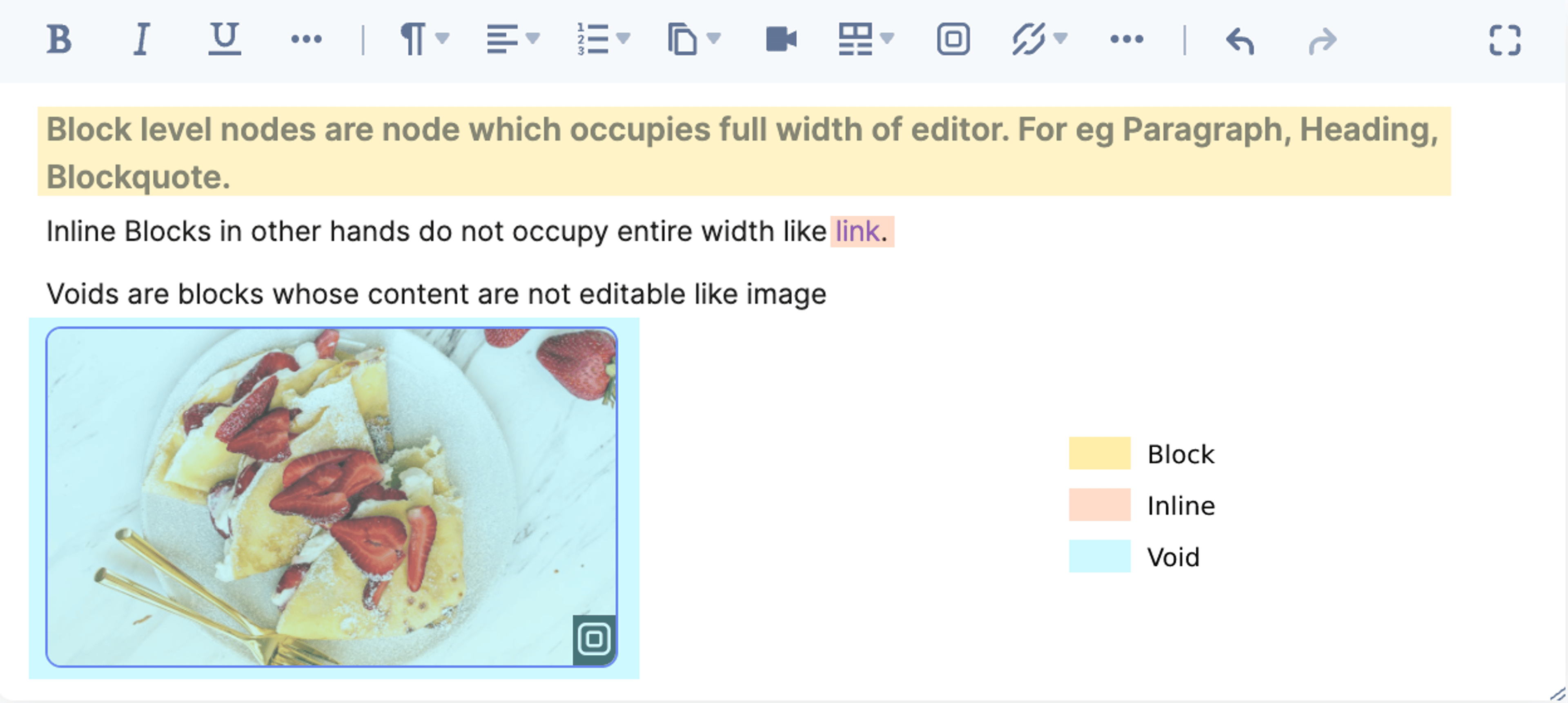 JSON RTE render type example