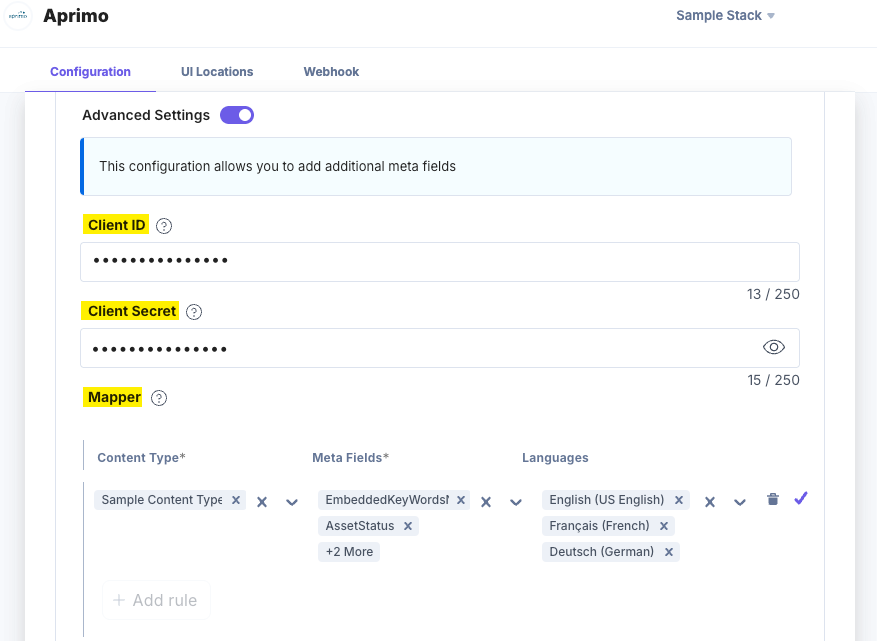 Aprimo-Configuration-Advanced-Settings-Credentials