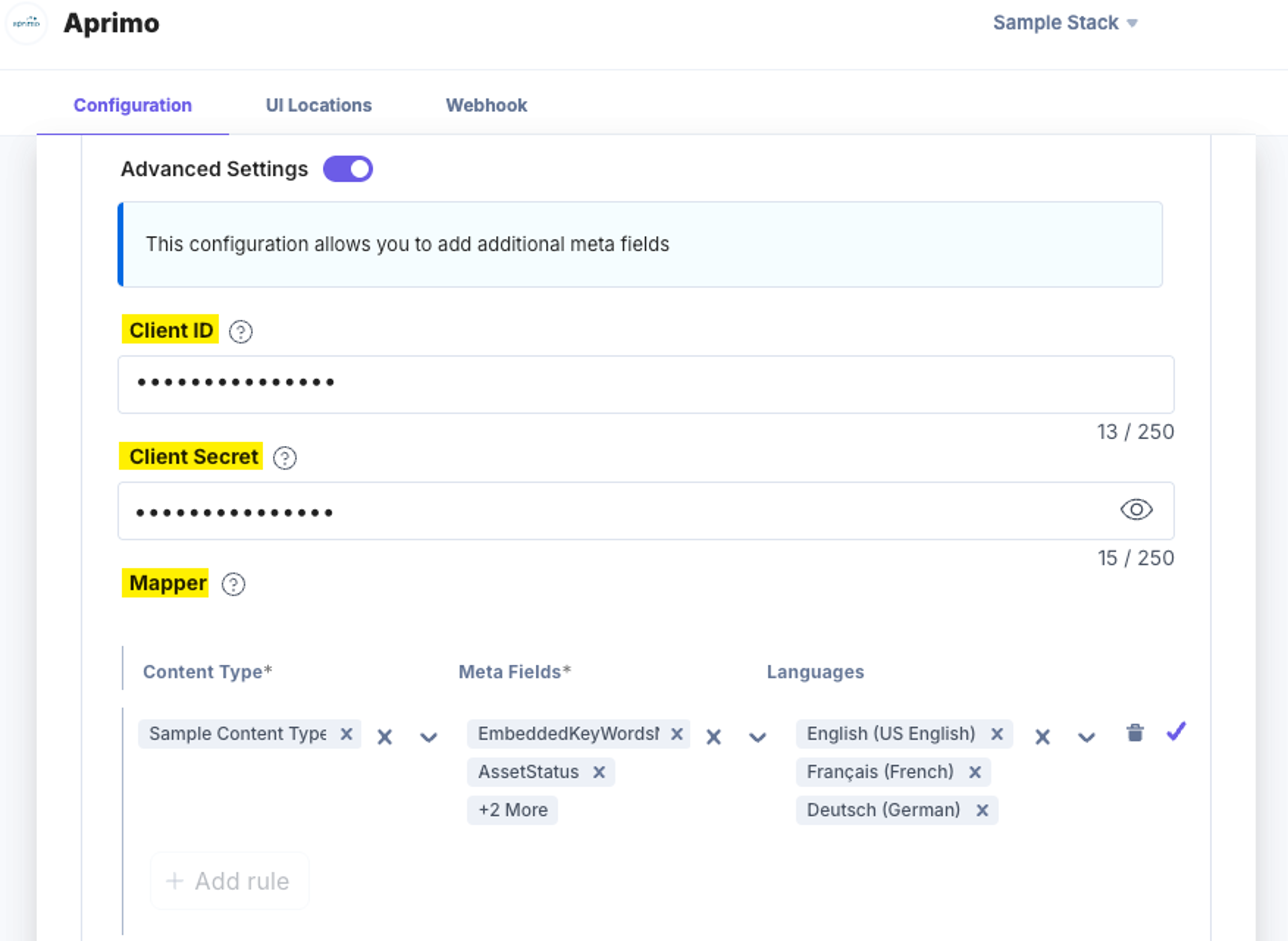 Aprimo-Configuration-Advanced-Settings-Credentials