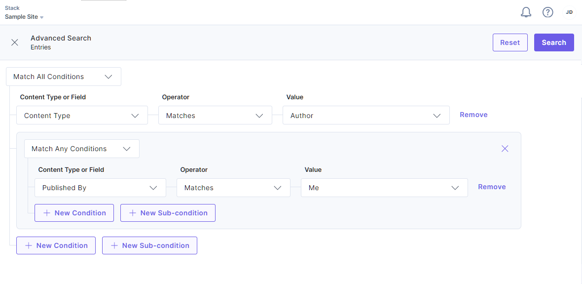 Click the + New Condition or + New Sub-condition.png
