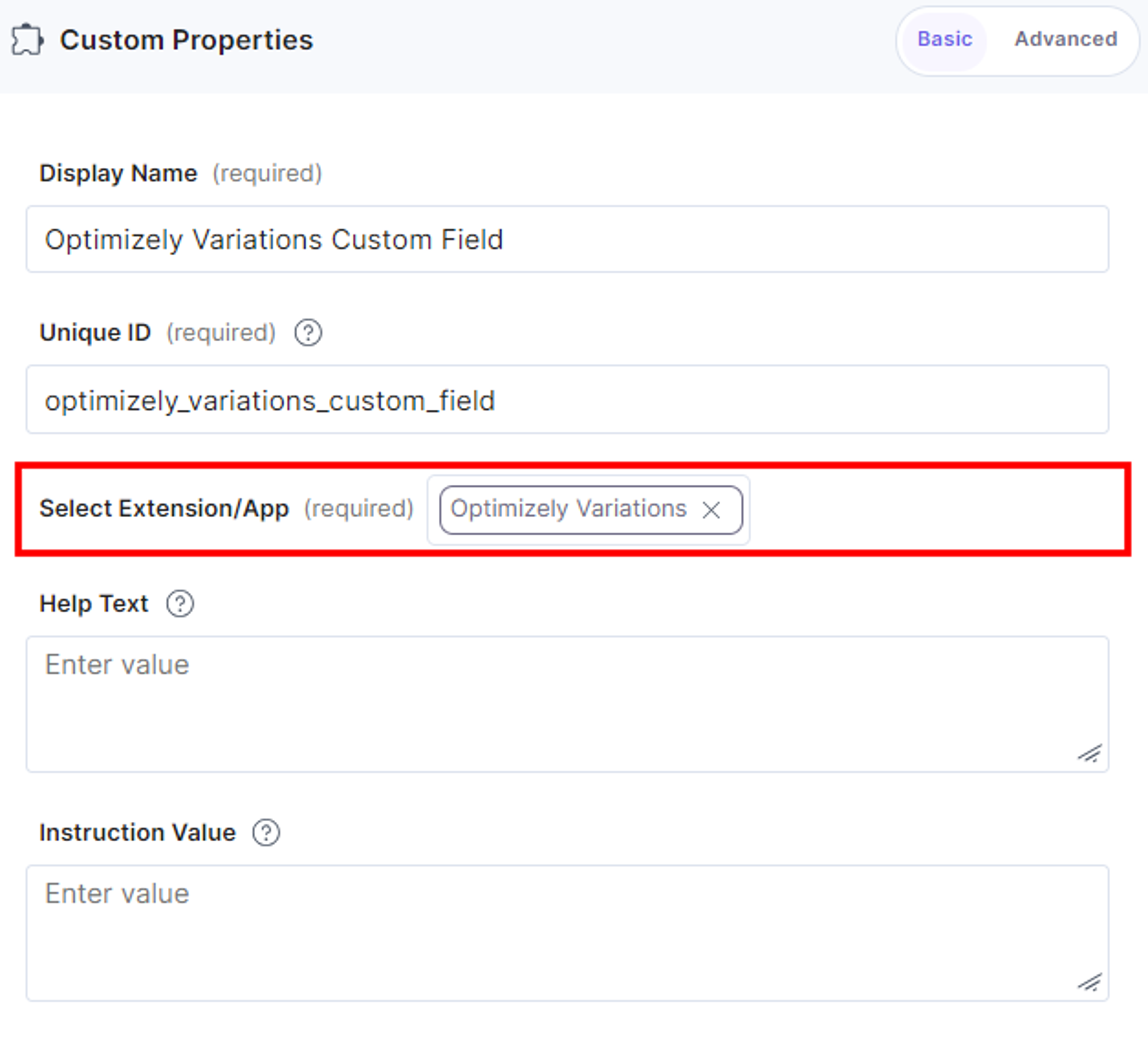 Optimizely-Variations-Added-In-Custom-Field